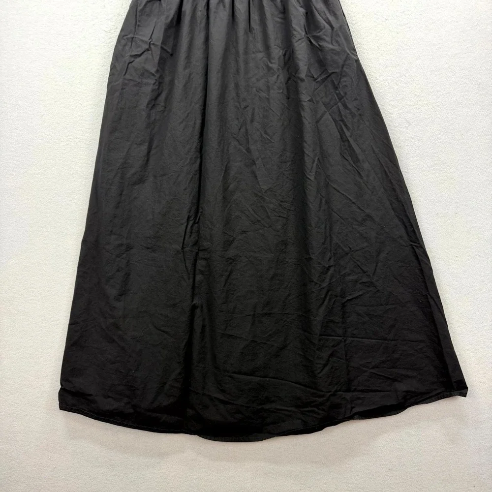 Pretty Garden Holiday Summer Dress Womens Medium Black Pleated Strapless Stretch